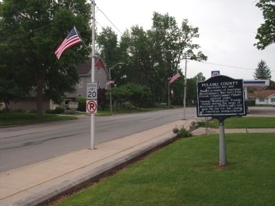 Looking South - - Pulaski County (Indiana) Marker. Click for full size. Looking South - - Pulaski County (Indiana) Marker image. Click for full size.