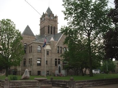 N/W Corner - - Pulaski County Courthouse - Winamac, Indiana. Click for full size. N/W Corner - - Pulaski County Courthouse - Winamac, Indiana image. Click for full size.