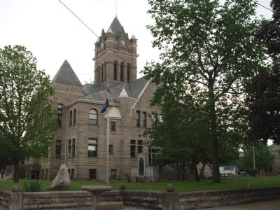 N/W Corner - - Pulaski County Courthouse - Winamac, Indiana image. Click for full size.