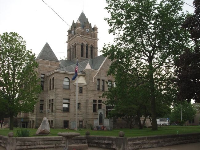 North/West Corner - - Pulaski County Courthouse - Winamac, Indiana. Click for full size. North/West Corner - - Pulaski County Courthouse - Winamac, Indiana image. Click for full size.