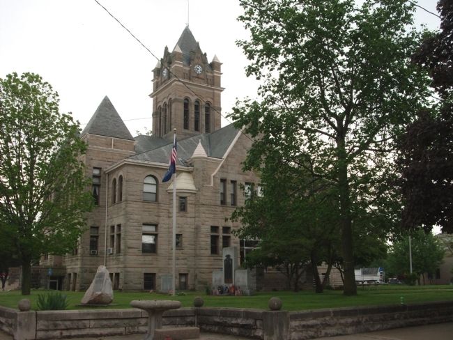North/West Corner - - Pulaski County Courthouse - Winamac, Indiana image. Click for full size.