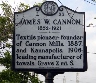 James W. Cannon Marker. Click for full size. James W. Cannon Marker image. Click for full size.