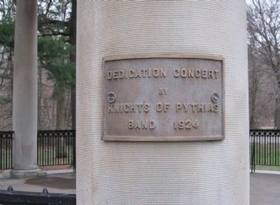 Plaque on Bandstand Pillar. Click for full size. Plaque on Bandstand Pillar image. Click for full size.