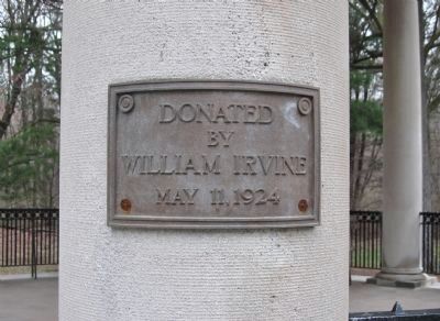 Plaque on Bandstand Pillar. Click for full size. Plaque on Bandstand Pillar image. Click for full size.