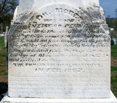 John F. Morey, M.D. Monument. Click for full size. John F. Morey, M.D. Monument image. Click for full size.