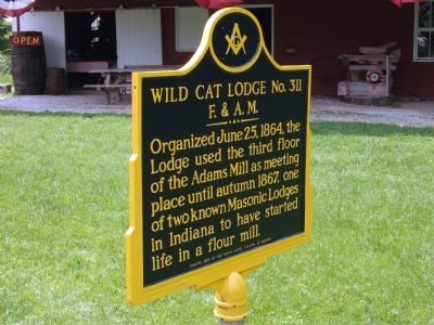 Obverse View - - Wild Cat Lodge No. 311 Marker image. Click for full size.