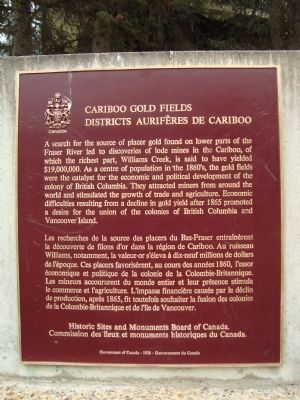 Cariboo Gold Fields Marker image. Click for full size.
