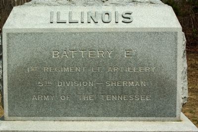 Battery E, 1st Illinois Light Artillery Marker image. Click for full size.