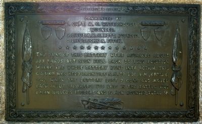 Battery E, 1st Illinois Light Artillery Marker. Click for full size. Battery E, 1st Illinois Light Artillery Marker image. Click for full size.