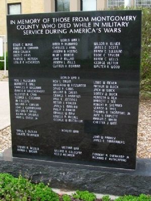 Montgomery County War Memorial. Click for full size. Montgomery County War Memorial image. Click for full size.