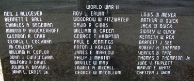 Montgomery County War Memorial Honor Roll. Click for full size. Montgomery County War Memorial Honor Roll image. Click for full size.