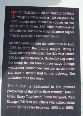 Copper Nugget Marker image. Click for full size.
