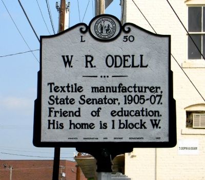 W. R. Odell Marker. Click for full size. W. R. Odell Marker image. Click for full size.