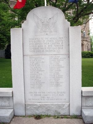 Full Center Section - - Starke County Honor Rolls Marker image. Click for full size.