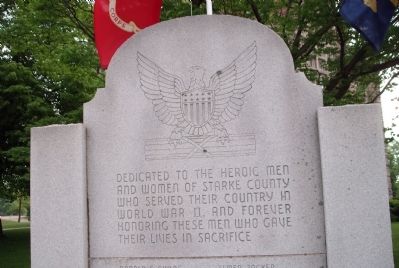 Center - Dedication Section - - Starke County Honor Rolls Marker image. Click for full size.