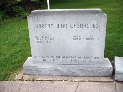 Left Section - - Korean War Casualties image. Click for full size.