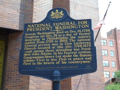 National Funeral For President Washington Marker image. Click for full size.