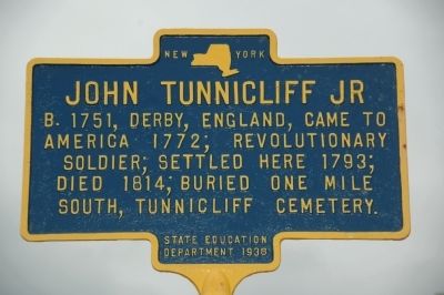 John Tunnicliff Jr Marker image. Click for full size.