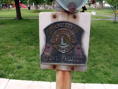Lions Club Project - Plaque image. Click for full size.