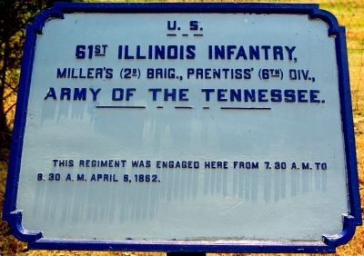61st Illinois Infantry Marker image. Click for full size.