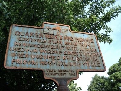 Quaker Meeting House Marker. Click for full size. Quaker Meeting House Marker image. Click for full size.