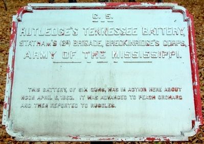 Rutledge's Tennessee Battery Marker image. Click for full size.