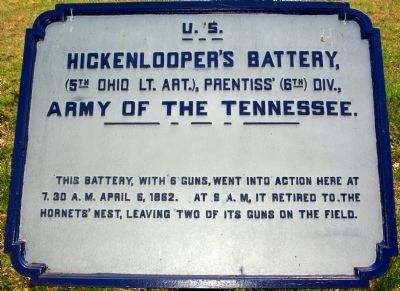 Hickenlooper's Battery Marker. Click for full size. Hickenlooper's Battery Marker image. Click for full size.
