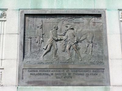 Plaque on Front of Monument image. Click for full size.