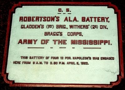 Robertson's Alabama Battery Marker image. Click for full size.