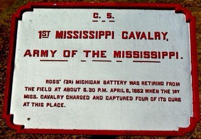 1st Mississippi Cavalry Marker image. Click for full size.