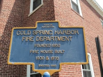 Cold Spring Harbor Fire Department Marker image. Click for full size.