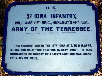 3rd Iowa Infantry Marker image. Click for full size.
