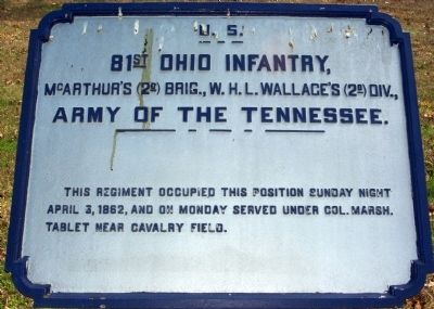 81st Ohio Infantry Marker image. Click for full size.