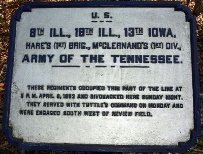 8th Illinois, 18th Illinois, 13th Iowa Marker image. Click for full size.