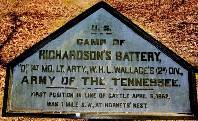 Camp of Richardson's Battery Marker image. Click for full size.
