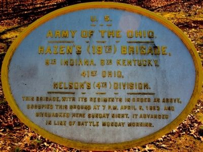 Hazen's Brigade Marker. Click for full size. Hazen's Brigade Marker image. Click for full size.