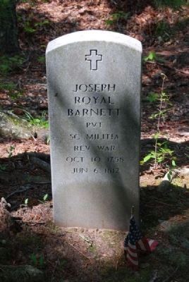 Joseph Royal Barnett Tombstone image. Click for full size.