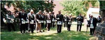 Freemasons of Fredericksburg Masonic Lodge at Cemetery image. Click for full size.