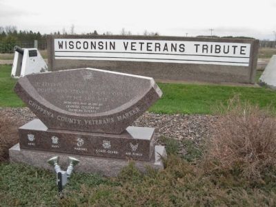 Wisconsin Veterans Tribute Marker image. Click for full size.