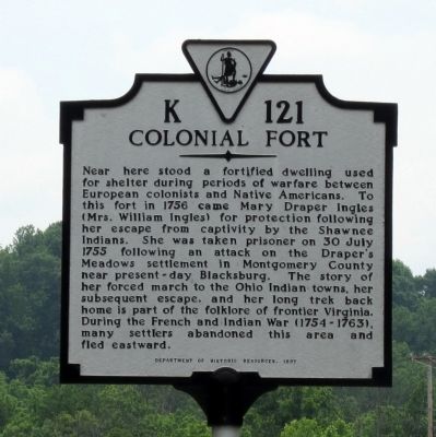 Colonial Fort Marker image. Click for full size.