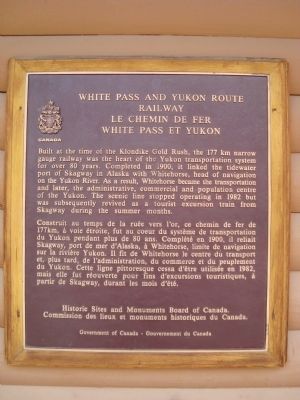 White Pass and Yukon Route Railway Marker image. Click for full size.