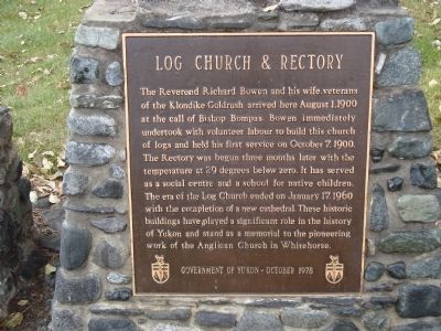 Log Church & Rectory Marker image. Click for full size.
