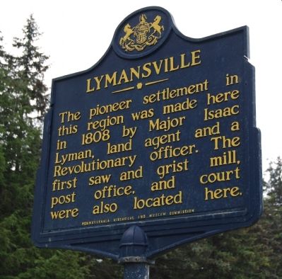Lymansville Marker. Click for full size. Lymansville Marker image. Click for full size.