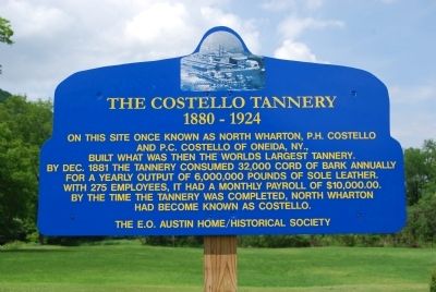 The Costello Tannery Marker image. Click for full size.
