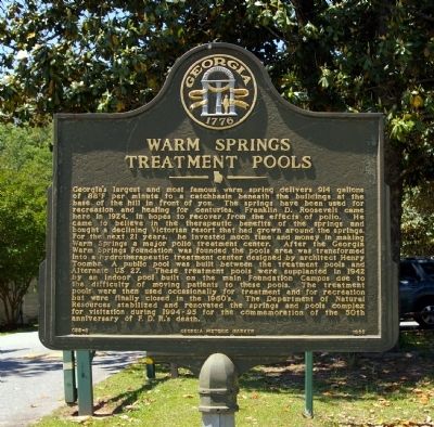 Warm Springs Treatment Pools Marker image. Click for full size.