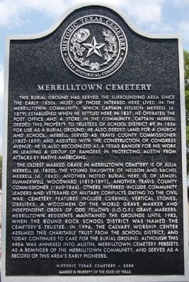 Merrilltown Cemetery Marker image. Click for full size.