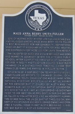 Maud Anna Berry Smith Fuller` Marker image. Click for full size.