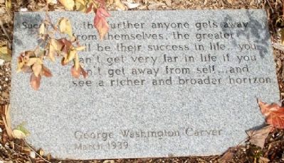 George Washington Carver's Thoughts Marker image. Click for full size.