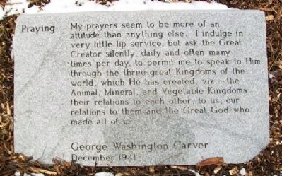 George Washington Carver's Thoughts Marker image. Click for full size.