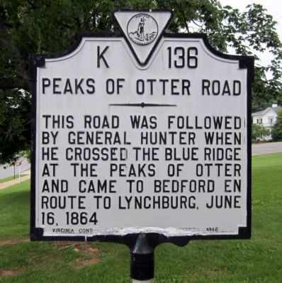 Peaks of Otter Road Marker image. Click for full size.